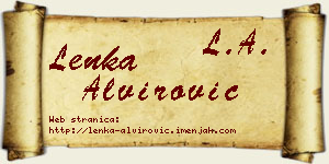 Lenka Alvirović vizit kartica